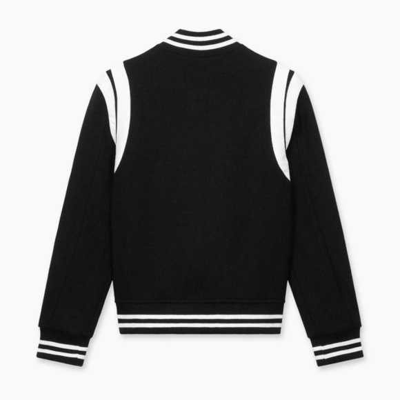 NWT Road to Awe RtA OPHELIE VARSITY JACKET Black white sz Large - Picture 3 of 8